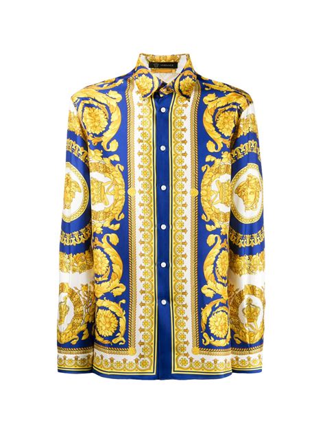 camicia stampa stile versace